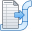 Icon representing data export functionality with an arrow indicating direction.